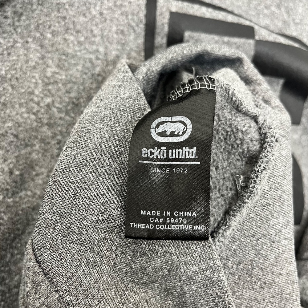 Ecko Unlimited Mens Size S Pullover Hoodie‎ Heather Gray Long Sleeve Pockets - Picture 5 of 10